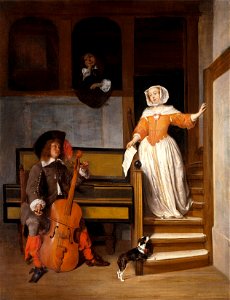 Gabriel Metsu (Leiden 1629-Amsterdam 1667) - The Cello Player - RCIN 405534 - Royal Collection