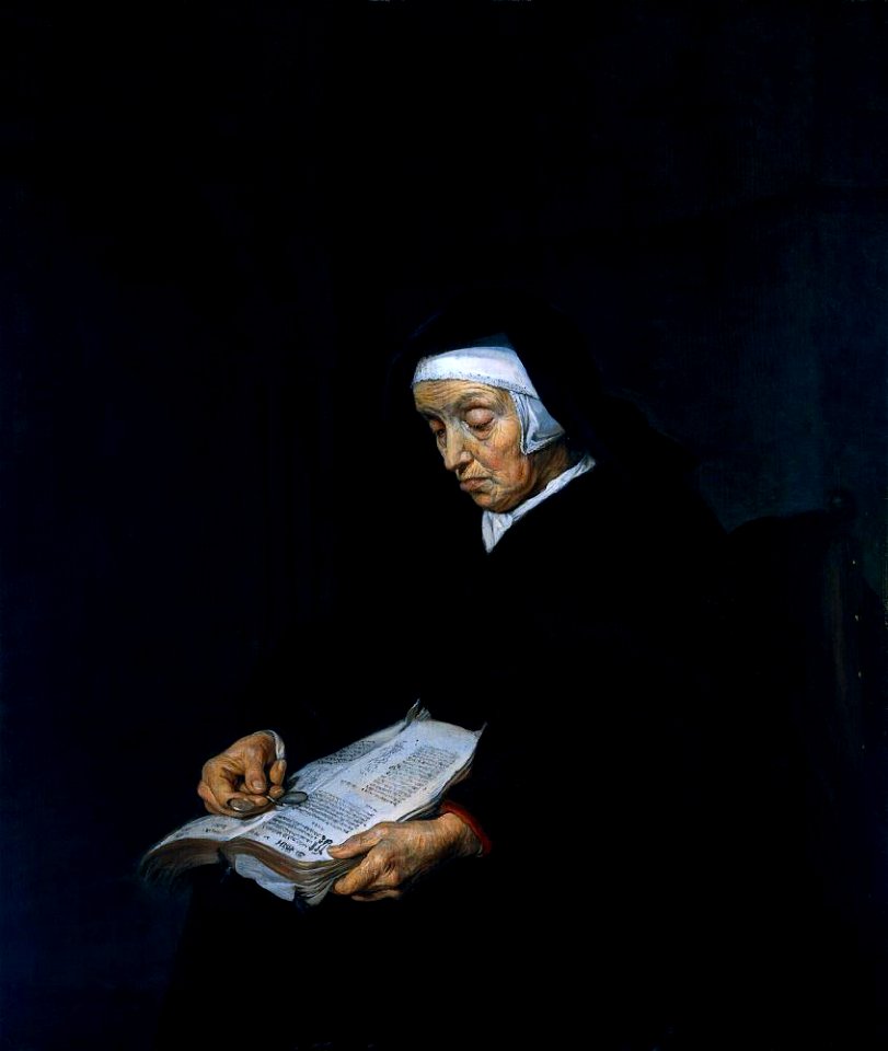 Gabriel Metsu - Vieille Femme méditant