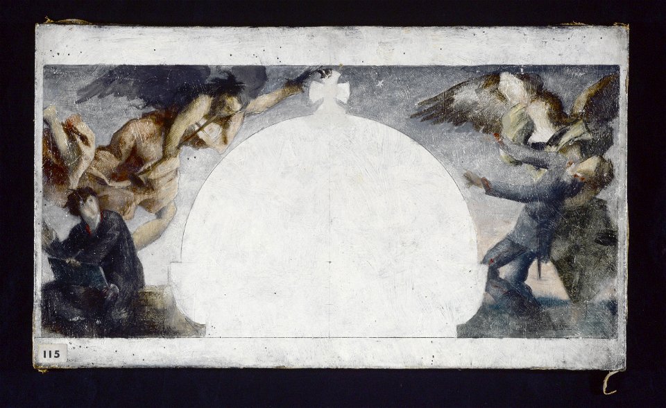 Gabriel Ferrier - Esquisse pour la peinture du monument aux morts de la guerre de 1870 au lycée Chaptal - P2797 - Musée Carnavalet