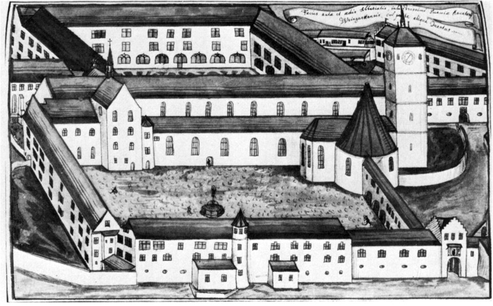 Gabriel Bucelin Kloster Weingarten 1628 von Nordost