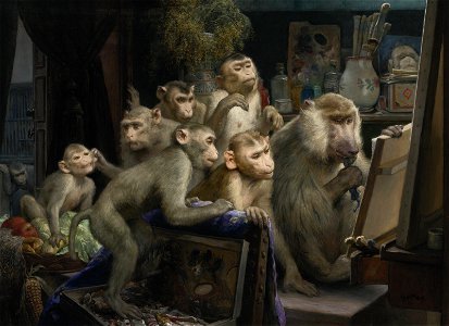 Gabriel von Max - Besuch im Atelier des Künstlers