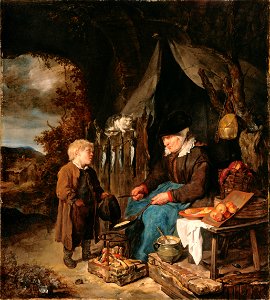 Gabriel Metsu - The Pancake Baker - Gemäldegalerie Berlin