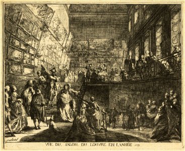 Gabriel Jacques de Saint-Aubin, Vue du Salon du Louvre en l'année 1753, 1753