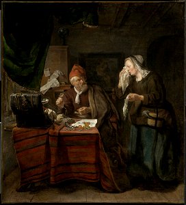 Gabriel Metsu - Usurer with a Tearful Woman