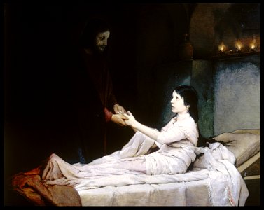 Gabriel Max - The Raising of the Daughter of Jairus - Walters 37170