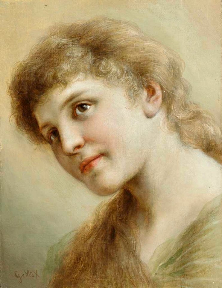 Gabriel von Max Mädchenporträt