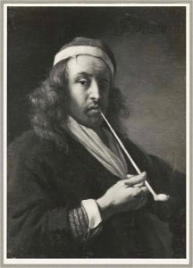 Gabriel Metsu - Self-portrait with a Goudse pijp