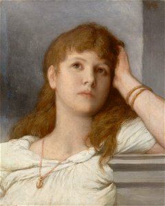 Gabriel von Max - Nachdenkliche Frau