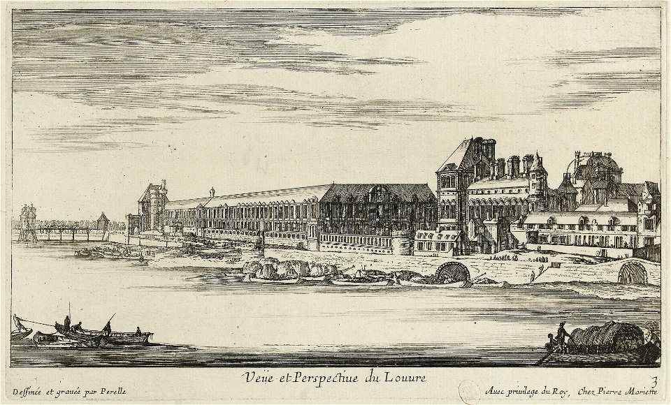 Gabriel Pérelle - View and Perspective of the Louvre - WGA17181