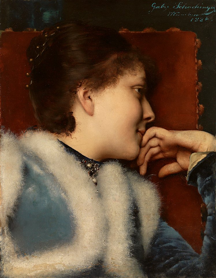 Gabriel Schachinger Portrait einer Frau 1886