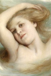 Gabriel von Max Kopf eines träumenden Mädchens