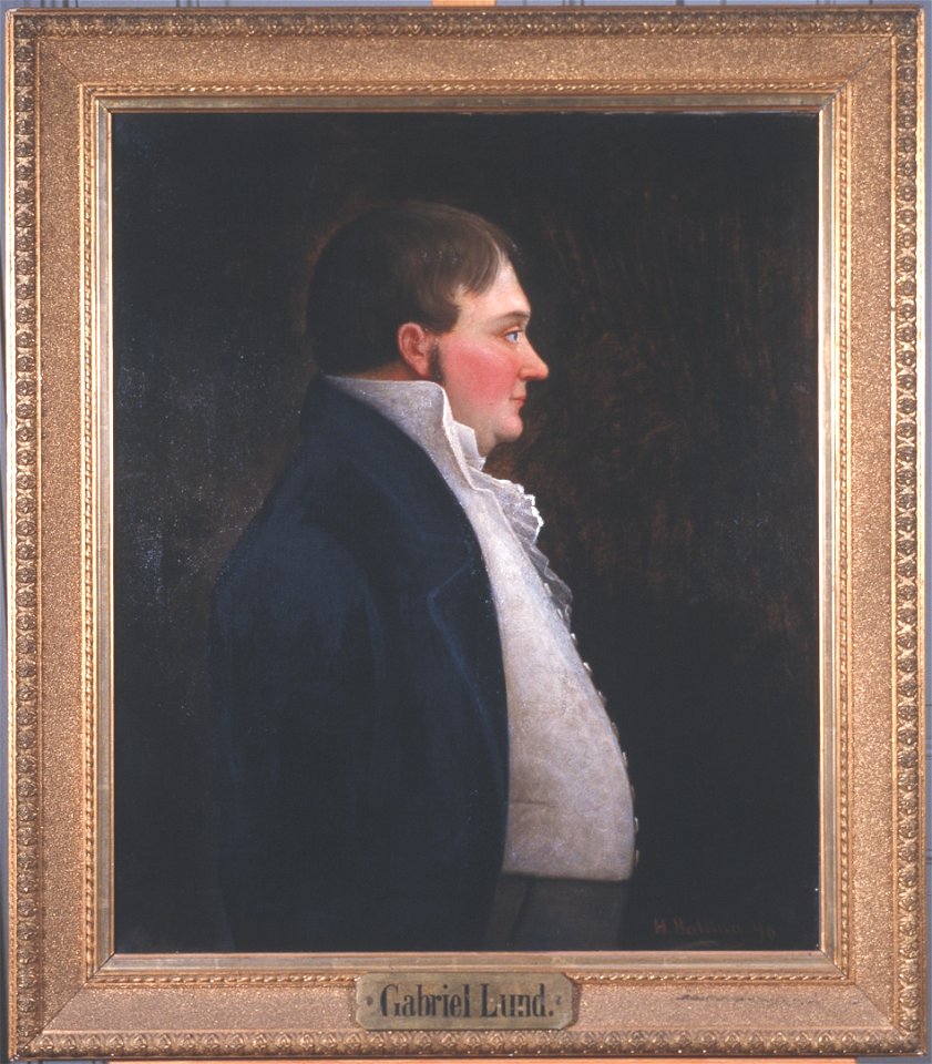 Gabriel Lund, maleri av Ole Peter Hansen Balling, Eidsvoll 1814, EM.01555