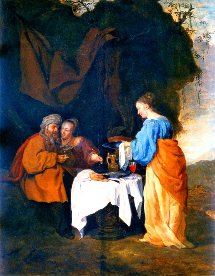 Gabriel Metsu - Lot and his Daughters