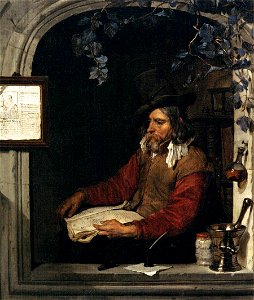 Gabriël Metsu - The Apothecary (The Chemist) - WGA15077