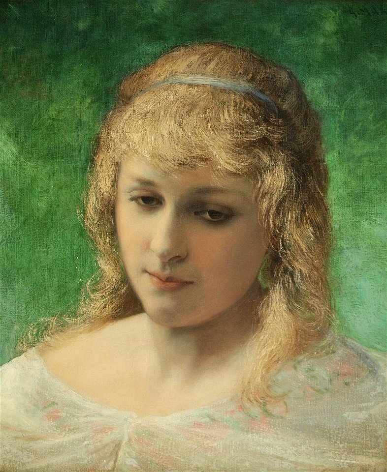 Gabriel von Max - Mädchenporträt