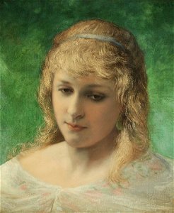 Gabriel von Max - Mädchenporträt