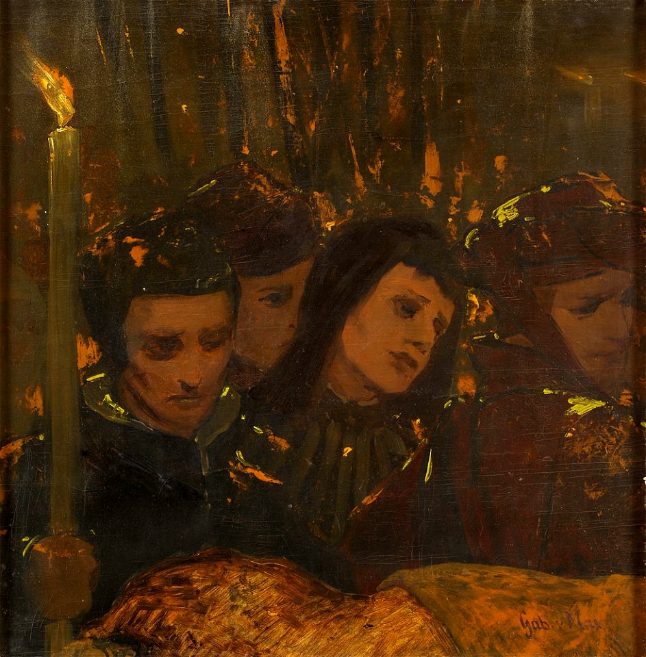 Gabriel von Max Fackelzug Studie
