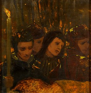 Gabriel von Max Fackelzug Studie