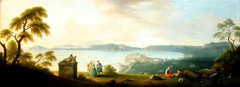 Gabriele Ricciardelli (d.1777) - A View of the Gulf of Pozzuoli and the Bay of Baia beyond with Capo Miseno, Procida and Ischia - 290413.3 - National Trust