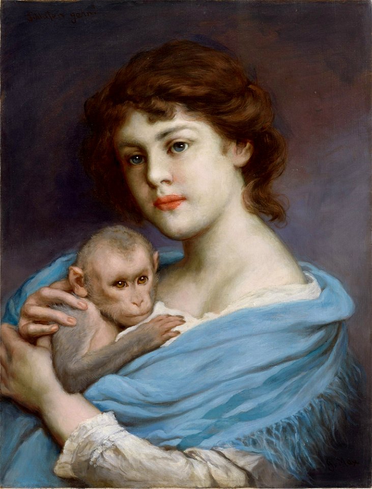 Gabriel von Max - Schlafen gehenǃ, c. 1900