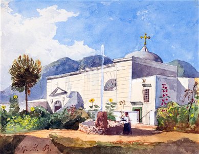 Gaetano Maria Federico di Borbone - Church and fountain on the Neapolitan Coast - Borbone-89953