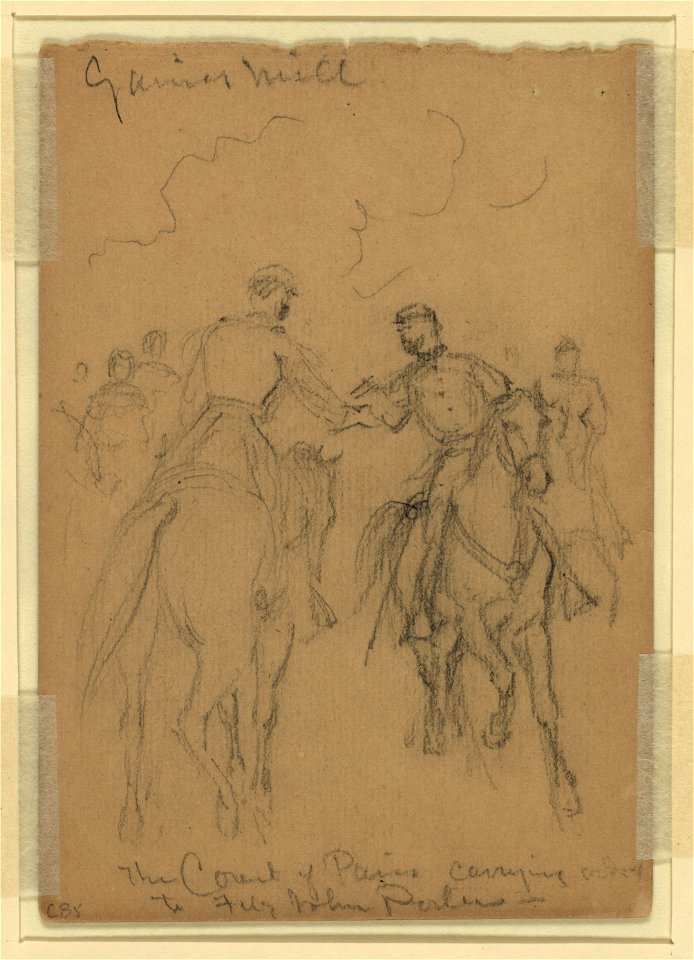 Gaines Mill. The Count of Paris carrying orders to Fitz John Porter LCCN2004661132