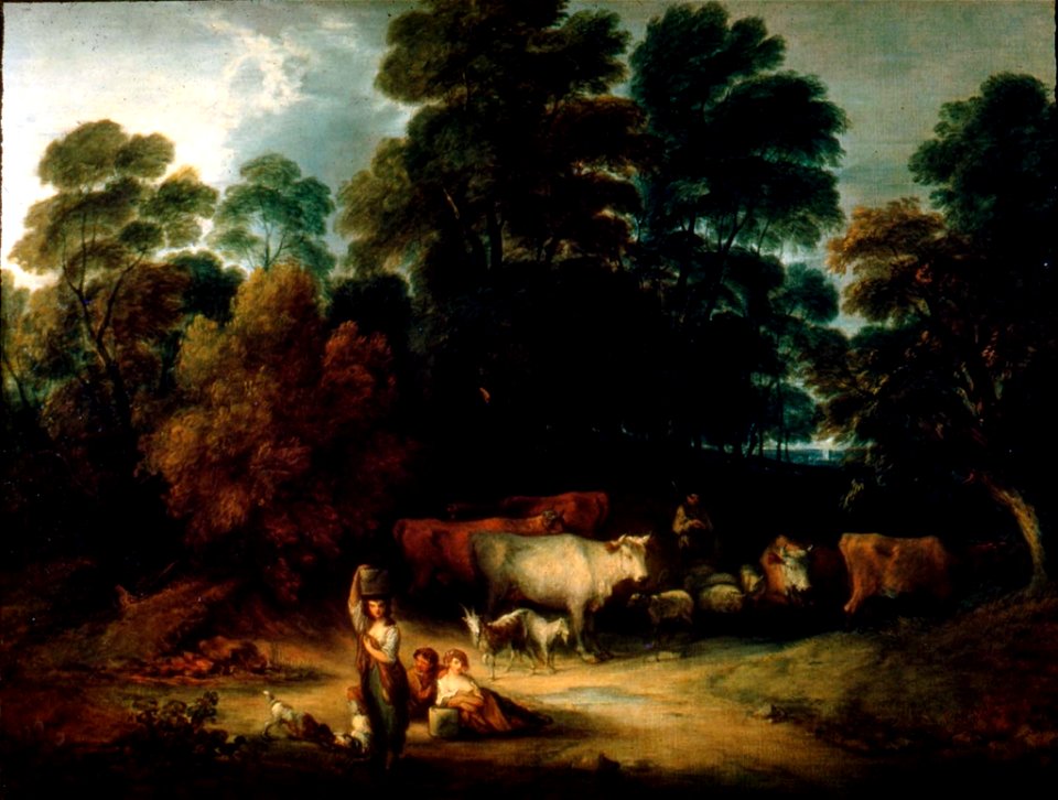 Gainsborough Dupont - Landscape with Milkmaids and Cattle - 49.553 - Museum of Fine Arts