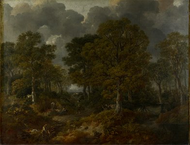 Thomas Gainsborough - Cornard Wood, near Sudbury, Suffolk (1748). Free illustration for personal and commercial use.