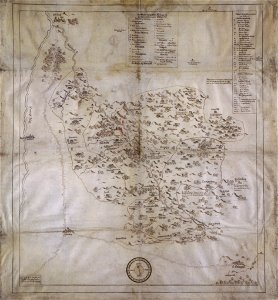 Gadner Karte der Herrschaft Schrambeg 1584
