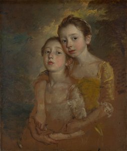 The Painter's Daughters with a Cat, by Thomas Gainsborough 017. Free illustration for personal and commercial use.