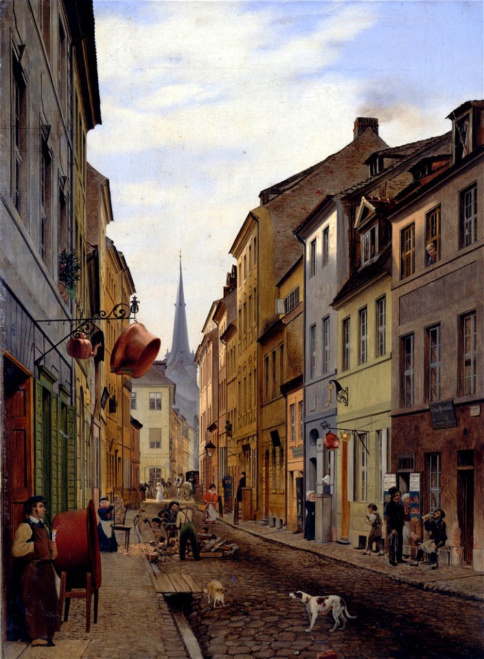 Eduard Gaertner - Die Parochialstraße - Google Art Project