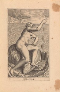 Galathea Fait partie du recueil Nimpharum oceanitidum, ephydridum potamidum, naiadum, lynadumque icones - Pl. 3 1587 print by Philip Galle, S.V 88391, Prints Department, Royal Library of Belgium