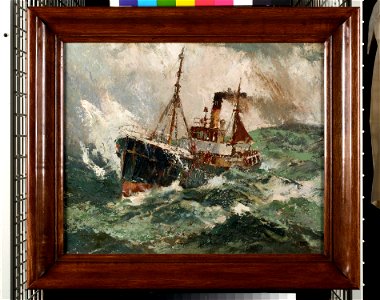 Gale force 8- trawler in a rough sea RMG BHC1665