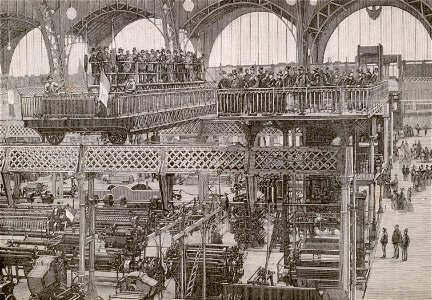 Galerie des machines. Les ponts roulants