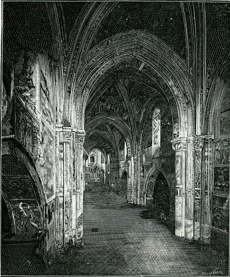 Galatina interno della chiesa di Santa Caterina xilografia di Richard Brend'amour