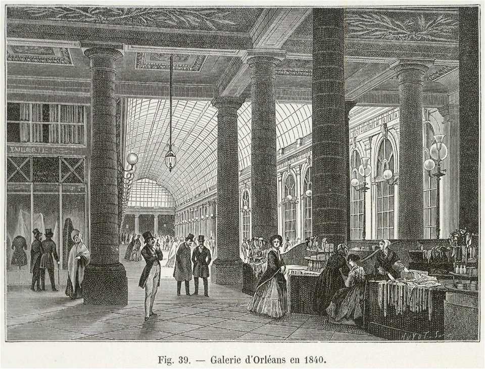 Galerie d'Orléans en 1840
