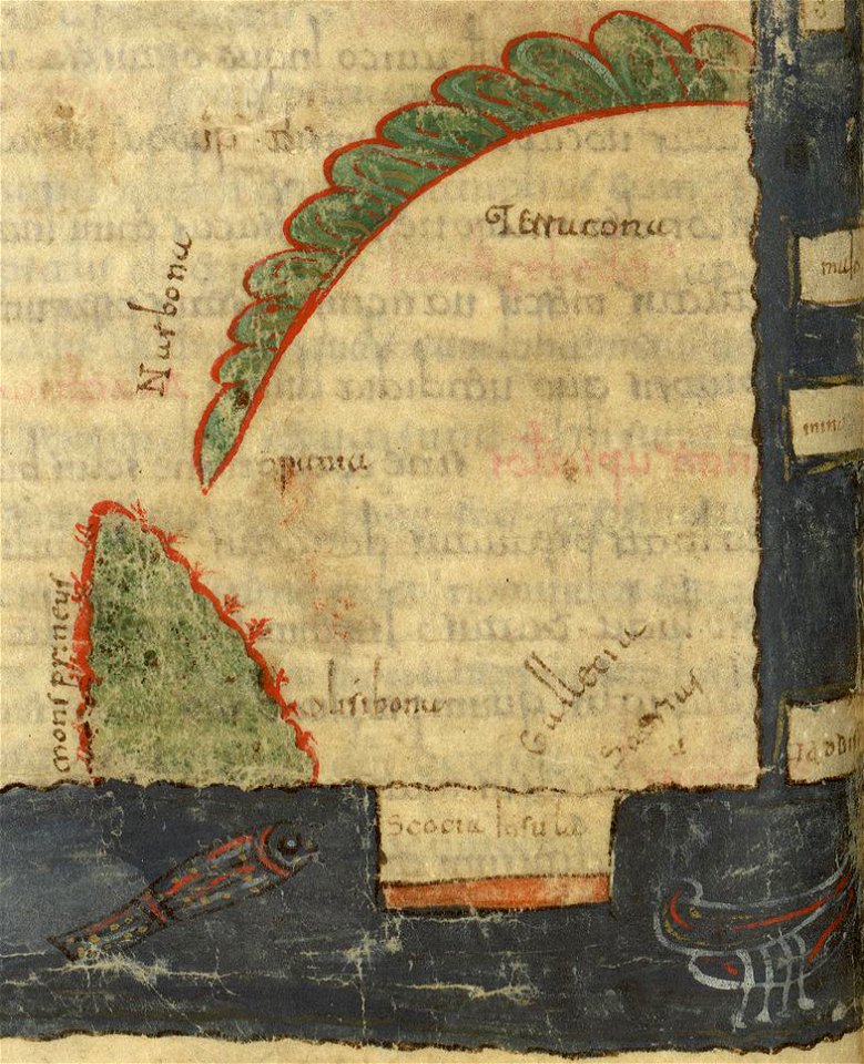Galiza no mapa-múndi do Beato de Valcavado (970)
