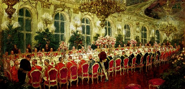 Galadiner der Angehörigen der Arcieren-Leibgarde in Schönbrunn Schlöss