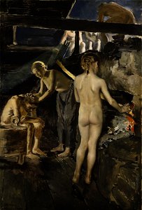 Akseli Gallen-Kallela - In the Sauna - Google Art Project