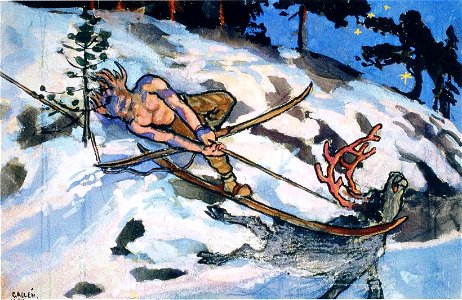 Gallen-Kallela, Hiiden hirven hiihto
