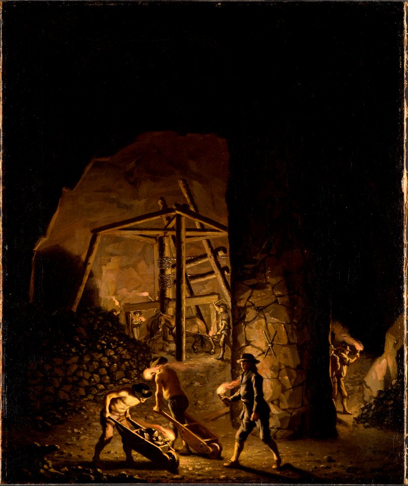 Gallery in Falun Copper Mine (Pehr Hilleström d.ä.) - Nationalmuseum - 23800