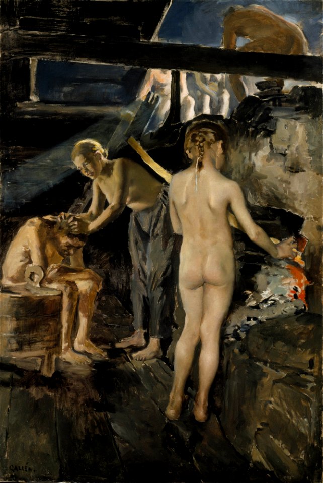 Saunassa by Akseli Gallen-Kallela (1889)