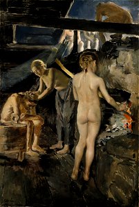 Saunassa by Akseli Gallen-Kallela (1889)