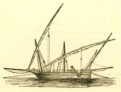 Galiot from Psara with lateen sails - Fellows Charles - 1839