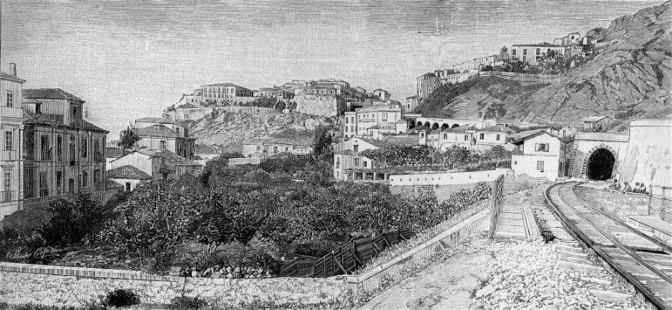 Galleria e panorama di Pizzo (xilografia)