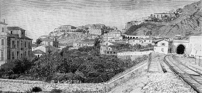 Galleria e panorama di Pizzo (xilografia)