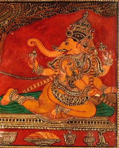 Ganesha detail, from- Ganesha and Two Attendants (6124604569) (cropped)