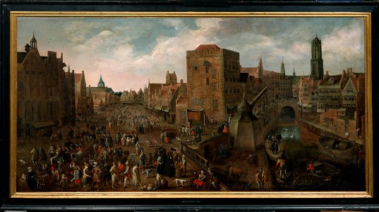Ganzenmarkt en omgeving door Droochsloot