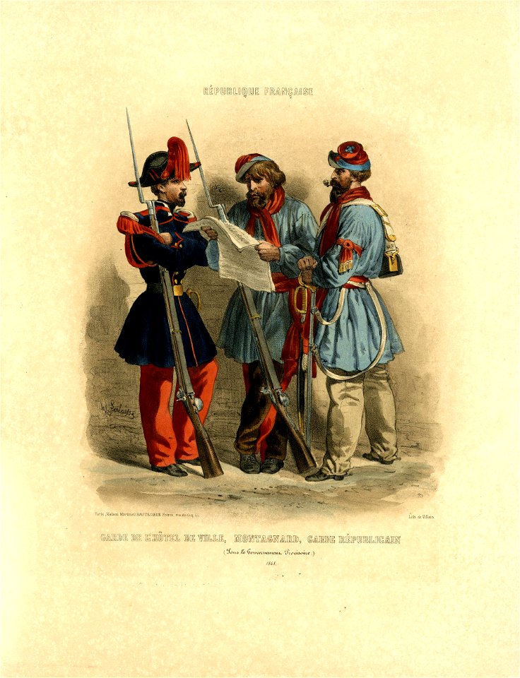 Garde de l'Hôtel de Ville, Montagnard, Garde Républicain (Sous le Gouvernement Provisoire) 1848 (BM 1925,0409.25)