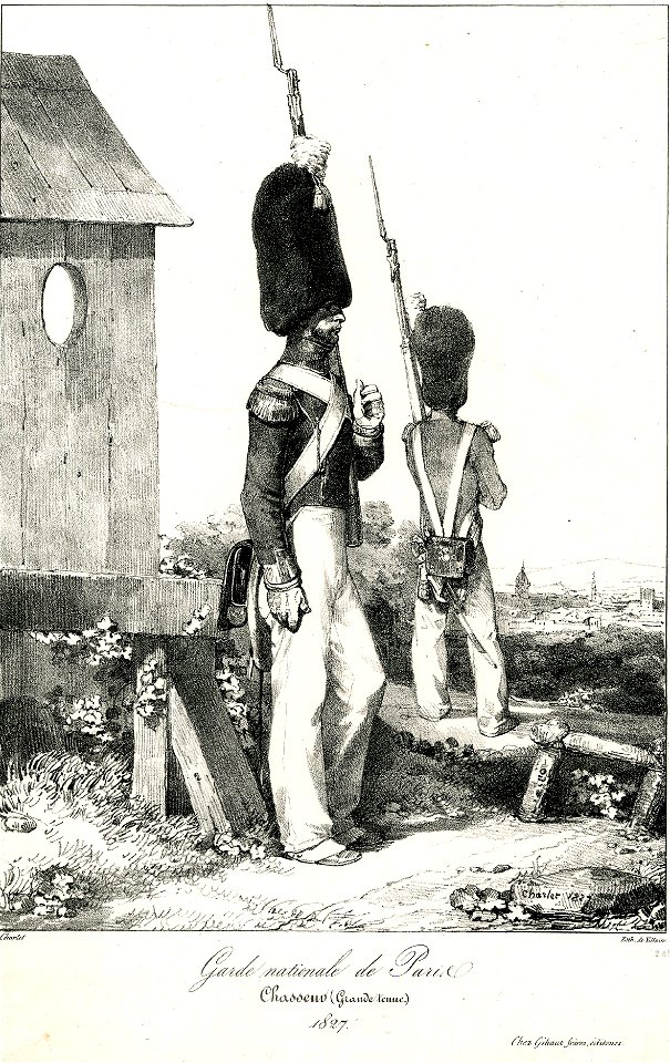 Garde nationale de Paris. Chasseur (grande tenue.) 1827 (BM 1855,0414.111)